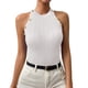 thumbnail image 1 of Camisa sin mangas de color liso, camiseta sin mangas con cuello halter Camiseta sin mangas de punto ajustada Camiseta sin mangas de punto Eleva tu experiencia, 1 of 6