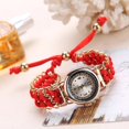 thumbnail image 1 of Women Knitting Rope Chain Winding Analog Quartz Movement Wrist Watch Fashionable Simple Style Quartz Wristwatch Reloj Mujer Red_7, 1 of 7