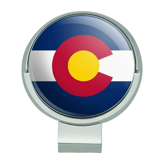 Colorado State Flag Golf Hat Clip With Magnetic Ball Marker
