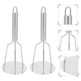 thumbnail image 6 of NIAIZEK Heavy Duty Stainless Steel Potato Masher Set, 2 Pieces Kitchen Tool for Mashing Vegetables, 6 of 8