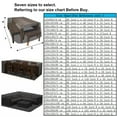 thumbnail image 3 of SkyTex Patio Furniture Covers Waterproof, Outdoor Furniture Cover Rectangle Heavy Duty Cover Fits up to, 84 Inch L x 52 Inch W x 29 Inch H, 3 of 10