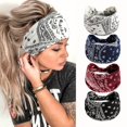 thumbnail image 2 of Diadema Absorbente Para Correr, Diadema Para Mujer, Diadema Con Estampado Elástico Para Ejercicio, Diademas Antideslizantes Para El Sudor, Diademas Para Mujer, 2 of 3