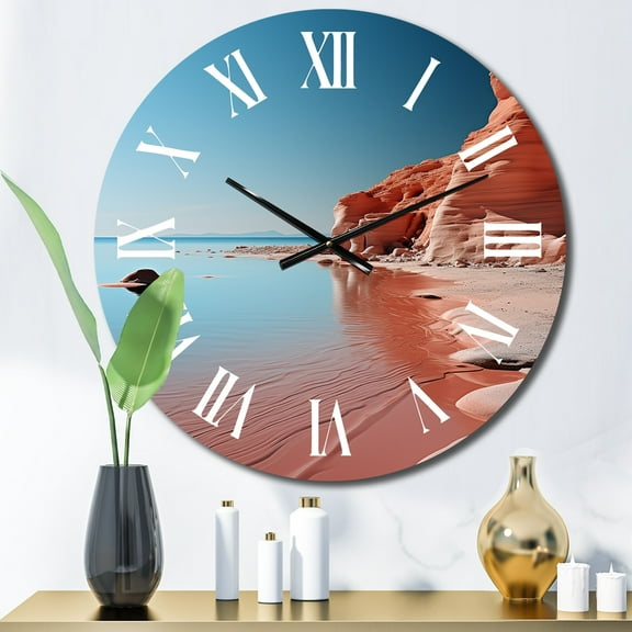 Designart "Coastal Simplicity Photo II" Nautical & Beach Oversized Wall Clock