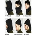thumbnail image 6 of Luxtrada Warm Fleece Balaclava Windproof Ski Mask Ski Bike Full Face Mask Neck Warmer Winter Sports Cap (Black), 6 of 9