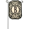 thumbnail image 3 of evergreen filigree monogram e applique garden flag, 12.5 x 18 inches, 3 of 7
