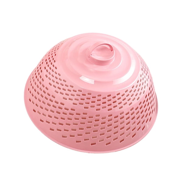 Cubierta de malla para alimentos, cubierta para plato de servir, mango suave y móvil, cubierta redonda para pastel, red para Rosa