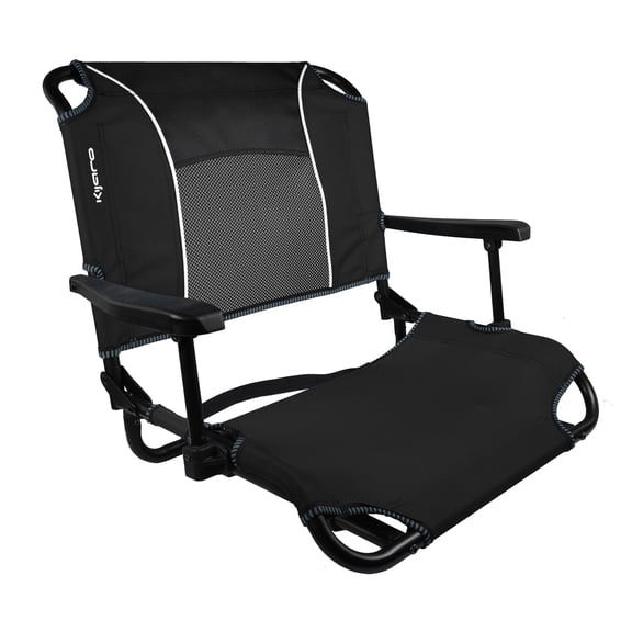Kijaro Dual Lock Stadium Seat with Arms - Vik Black