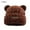 coffee, variant on Fashion Casual Cute Bear Ear Autumn Winter Ear Protection Women Bonnet Caps Beanie Hat Plush Hat Skullcap COFFEE