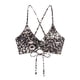 thumbnail image 3 of Top de bikini ZAFUL Twist Cross Push-up acolchado Leopard S para mujer, 3 of 4