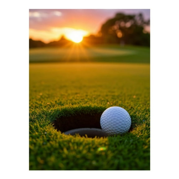 Diamond Art Kit for Adults, Sunny Golf Course Sunset Green Diamond Painting for Adults Beginners, 5D DIY Diamond Art Painting Kits, Colorful Diamond Painting Craft for Home Decor 12x16