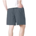 thumbnail image 4 of DJDLJWCJ Mens Athletic Shorts, Mens Workout Shorts Elastic Waist Running Shorts Beach Shorts for Men Flat Front Straight Leg Bermuda Shorts Dark Gray L, 4 of 7