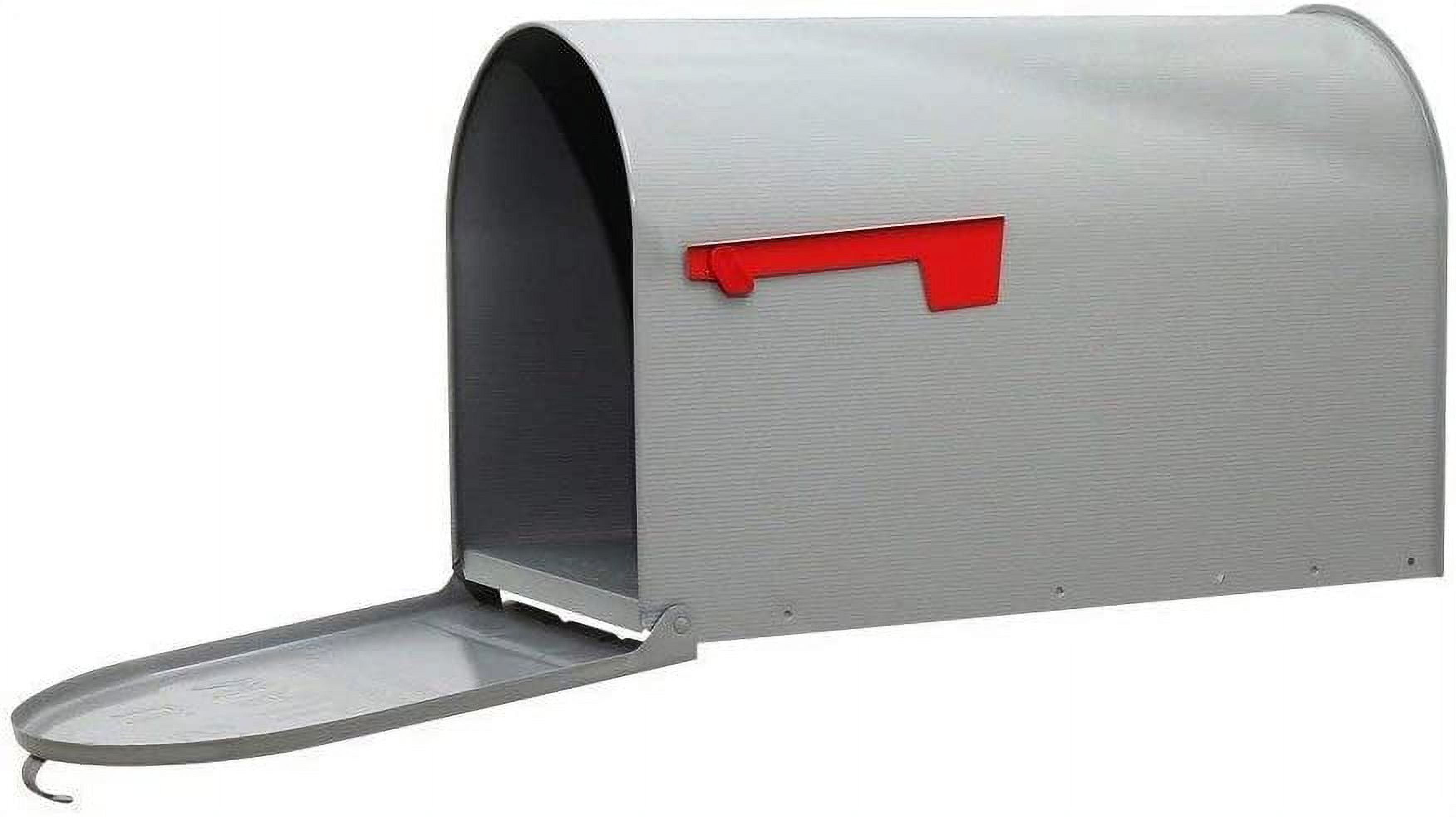 Gibraltar Mailboxes Extra Large Gray Galvanized Steel Post Mounted Mailbox, Rust Resistant
