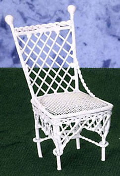 Miniature Dollhouse Fairy Garden Furniture ~ White Wire Table & Chairs ~ New