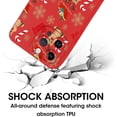 thumbnail image 3 of Christmas Red Print Phone Case for iPhone 13 Pro 6.1", with Aesthetics Pattern Design Soft TPU Silicone Xmas Cases, Shockproof Bumper Protector Camera Girls Women Cover, Snowflake, 3 of 5