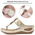 thumbnail image 3 of Womens Wedge Sandals Flip-Flops Comfortable Arch Support Massage Particle Platform Shoes, 3 of 6