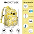 thumbnail image 5 of Wildflower and Butterfly Illustration School Backpack Adjustable Padded Straps Large Capacity Durable Bookbag for Student and Students, 5 of 5