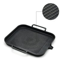 AURARMLET Smokeless Bbq Grill Plate Non-Stick for Induction Cooker Black 1Pc