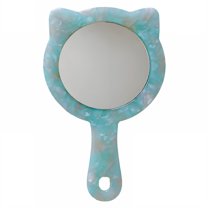RAGUPEL Hand Mirrors with Handle,Mirror with Round Panel 4.7"*3"*0.2" Hand Mirror,Cartoon Kitty Hand Held Mirrors with Handle,Style4