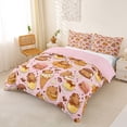 thumbnail image 3 of Erosebridal Capybara Duvet Cover Set For Cartoon Rodent Animals,Sweet Dessert Ice Cream Bedding Full For Kids Girls ,Reversible Pink 3 Pieces,No Comforter, 3 of 6