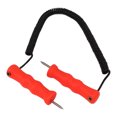 thumbnail image 1 of Ice Pick, Anti Slip Orangered Handheld Ice Breaking Pick Hanging Stainless Steel  for Ice Fishing, 1 of 8