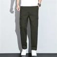 thumbnail image 6 of RYRJJ Men's Classic Slim Fit Stretch Chino Pants Solid Color Lightweight Elastic Waist Skinny Work Long Pant Trousers with Pocket(z3-Green,M), 6 of 6