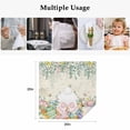 thumbnail image 5 of Cute Easter Bunny Cloth Napkins, Eucalyptus Leaves Colorful Eggs Beige Washable and Reusable Dinner Napkins Set of 2, Table Napkin for Kitchen Party Birthday Wedding Hotel Housewarming 20"x20", 5 of 9