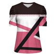thumbnail image 5 of Fiudx Liquidación de Ahorros de Verano Mujer Moda Casual Manga Corta Suelta Camiseta Blusa Tops, 5 of 5