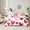Pink Red White, variant on Homewish Cute Heart Loves 7-Piece Twin Bedding Sets,Happy Valentine'S Day Bedding Comforter Set,White Pink Sheet Sets For Girls Kids,Breathable Home Decor Reversible