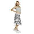 thumbnail image 4 of Women's Geometric Honeycomb Form Greyscale A-line Printed Skirt Casual Wear, S, Charcoal Grey Pale Grey, by Ambesonne, 4 of 6