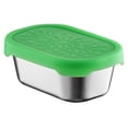 thumbnail image 2 of Stainless Steel Food Storage Container, Small Lunch Container Snack Box with Patterned Silicone Lid, Reusable Condiment Storage Cup for Home, Travel & Meal Prep, 1pc, 3.72 fl oz, 2 of 9