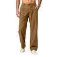 thumbnail image 2 of LONKITO Mens Pants with Pockets Relaxed Fit Cotton Bland Trousers Lightweight Casual Summer Beach Pants, 2 of 8