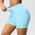 thumbnail image 4 of Shorts for Women, Womens Short Womens Bike Shorts Active Shorts for Women Woman Sports Shorts(Light Blue,XS), 4 of 9