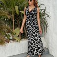 thumbnail image 3 of Leopard Print Pattern Sleeveless Dress Female Clothing Dress Women Summer 2025 Dress, 3 of 7