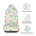 thumbnail image 4 of Wukai Watercolor Wildflowers Full Set Car Seat Covers with Soft Padding Universal Auto Front Seats Protector and Cushion Mat, 4 of 5