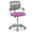 Purple, variant on Gymax Kids Desk Chair Adjustable Height Children Study Chair w/Auto Brake Casters Green