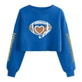 thumbnail image 3 of Frostluinai Women's Crop Sweatshirt Funny Graphic Lantern Long Sleeve Pullover Holiday Casual Tops Crew Neck Loose Fit Football Shirts, 3 of 6