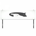 thumbnail image 3 of Animal Headboard, Contemporary Image of a Dog and Horse Hugging Loyal Friend Heads Print, Upholstered Decorative Metal Bed Headboard with Memory Foam, King Size, Black White, by Ambesonne, 3 of 4