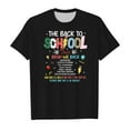 Big Girl's Shirts Children Back To School Season Graphic Print Round