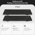 thumbnail image 3 of BalanceFrom 2-Pack 6ft x 2ft x 2in 3-Panel All-Purpose Folding Gymnastics Mat, Black, 3 of 12