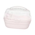 thumbnail image 3 of Hamsters Travel Carry Cage Capeing Case 20x16x15cm para un diseño de ventilación multifuncional de animales pequeños Botella de agua incorporada Rosa, 3 of 8