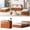 Cherry, variant on ZAFLY Murphy Bed Full Size with Mattress, Convertible Cabinet Bed with Large Drawers, Cabinet Chest Bed for Bedroom/Small Space, Gray
