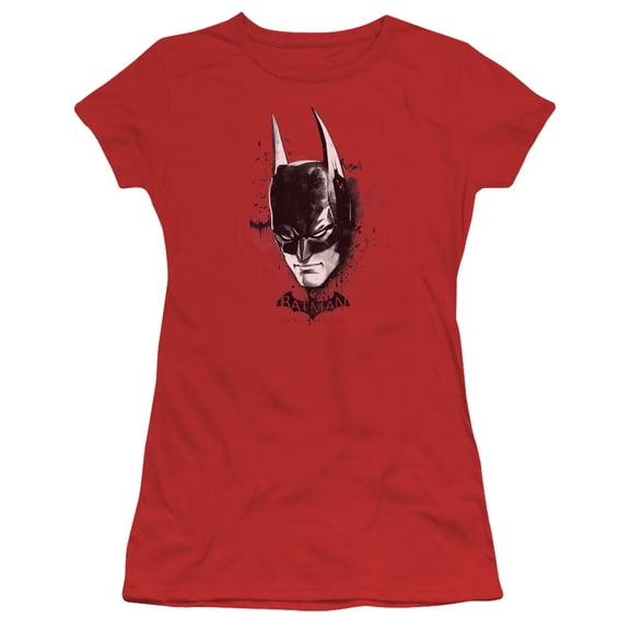 Batman Arkham Knight - Ak Head - Juniors Teen Girls Cap Sleeve Shirt - Small