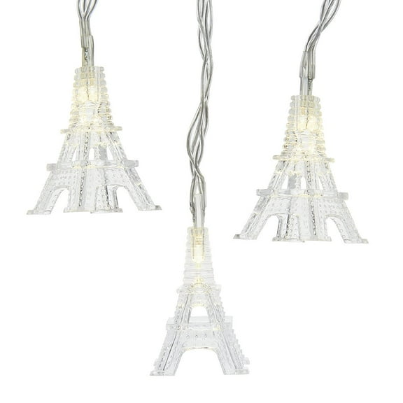 Kurt Adler Battery-Operated Set of 10 Warm White Eiffel Tower Lights