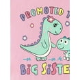 thumbnail image 4 of Big Sister" Dinosaur Print Cotton T-Shirt for Girls - Cute & Comfy Round Neck Short Sleeve Tee, Perfect Summer Gift, 4 of 7