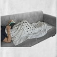 thumbnail image 6 of Abstract Soft Flannel Fleece Blanket, Pop Art Style Illustration with Big and Little Dots Minimalist Half Toned Pattern, Cozy Plush for Indoor and Outdoor Use, 50" x 60", Black White, by Ambesonne, 6 of 6