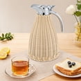 thumbnail image 2 of Coffee Thermal Carafe1.5L Double Walled Vacuum Insualted Carafe with Handmade Rattan Body for Keeping Hot Coffee & Tea Hot -24Hours (Beige), 2 of 9
