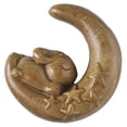thumbnail image 1 of Wooden Carving Moon and Rabbit Pendant Bunny Pendant Hanging Decor Bag Hanging Charm, 1 of 8