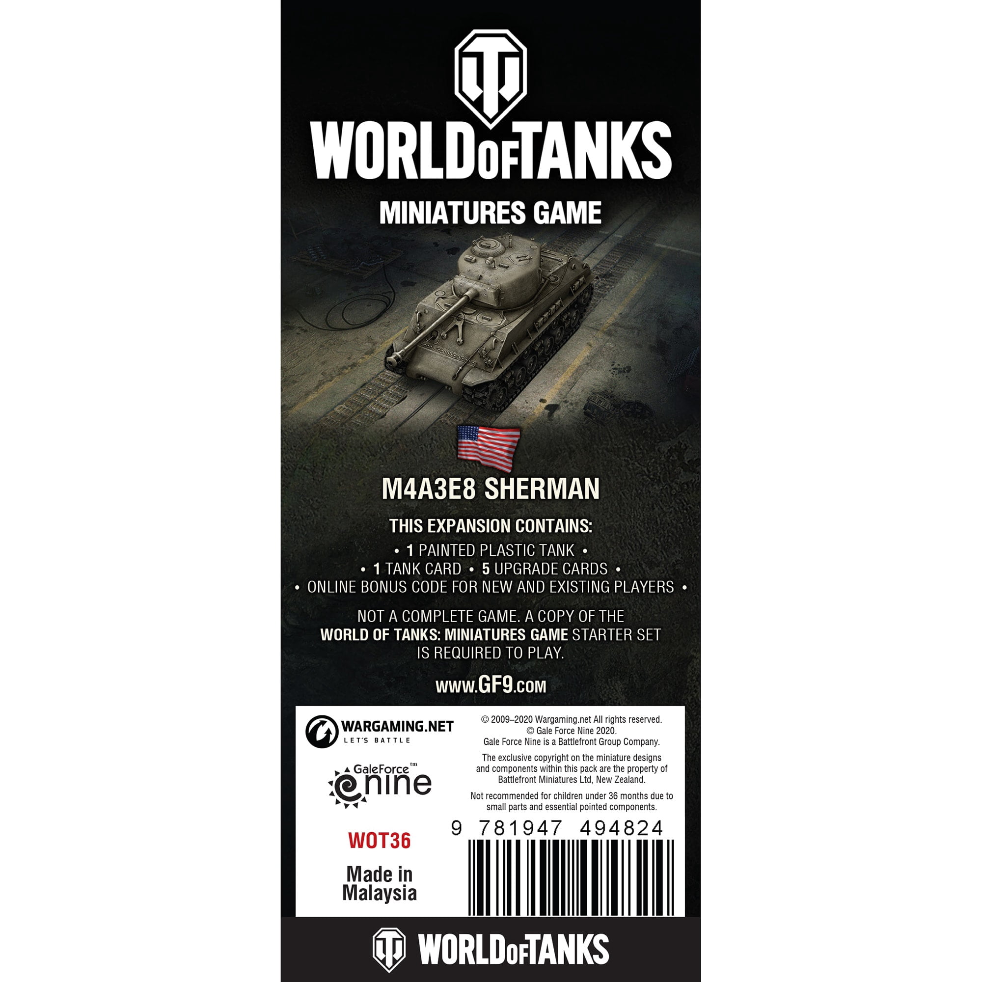 World Of Tanks: American M4A3E8 Sherman "Eazy 8" - Wave 7 Medium Tank Expansion, Miniatures Game