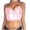 Pink, variant on Tank Tops For Women Summer Crop Top Satin Bustier Top Chain Strap Casual Padded Flexible Fit Pink Top
