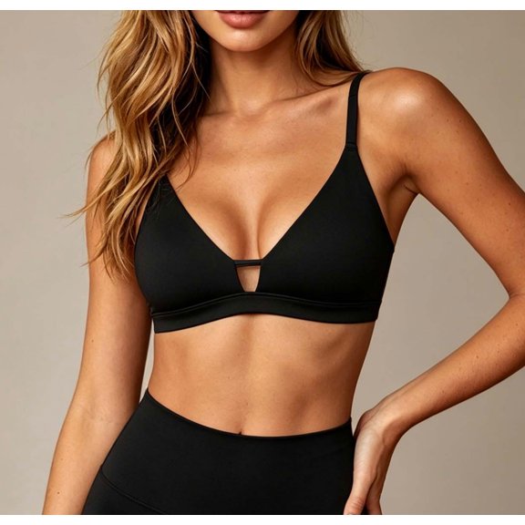 2026 New Wireless Jelly Bras for Women Seamless No Underwire Comfortable Bralette Tshirt Everyday Bra(Black003,B)